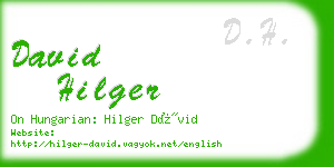 david hilger business card